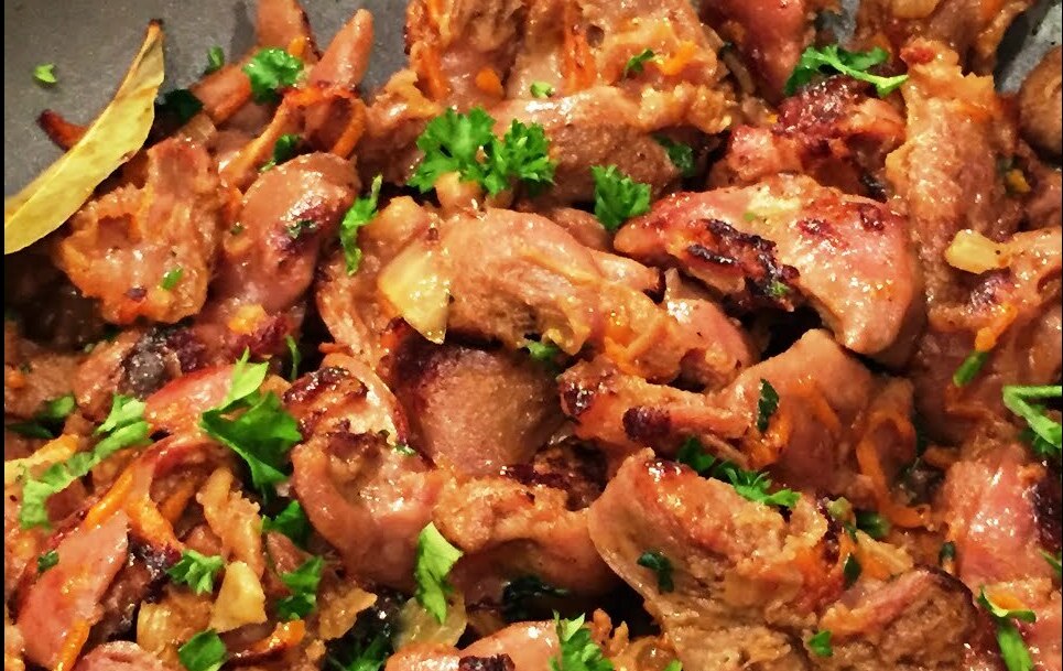 Острые куриные желудки Острые куриные желудки